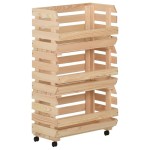 vidaXL Cărucior pentru legume, 37x30x80 cm, lemn de pin vidaXL Cărucior pentru legume, 37x30x80 cm, lemn de pin