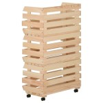 vidaXL Cărucior pentru legume, 37x30x80 cm, lemn de pin vidaXL Cărucior pentru legume, 37x30x80 cm, lemn de pin