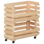 vidaXL Cărucior pentru legume, 37x30x80 cm, lemn de pin vidaXL Cărucior pentru legume, 37x30x80 cm, lemn de pin