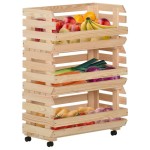 vidaXL Cărucior pentru legume, 57x30x80 cm, lemn de pin vidaXL Cărucior pentru legume, 57x30x80 cm, lemn de pin