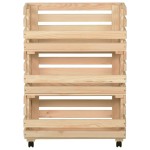 vidaXL Cărucior pentru legume, 57x30x80 cm, lemn de pin vidaXL Cărucior pentru legume, 57x30x80 cm, lemn de pin
