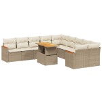 vidaXL Set canapele de grădină cu perne, 11 piese, bej, poliratan vidaXL Set canapele de grădină cu perne, 11 piese, bej, poliratan
