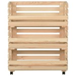 vidaXL Cărucior pentru legume, 77x30x80 cm, lemn de pin vidaXL Cărucior pentru legume, 77x30x80 cm, lemn de pin