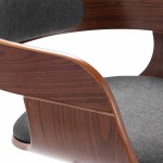 vidaXL Scaun de bucătărie, gri închis, lemn curbat & țesătură vidaXL Scaun de bucătărie, gri închis, lemn curbat & țesătură