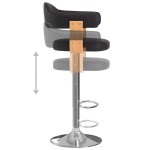 vidaXL Scaune de bar, 2 buc., negru, lemn curbat și piele ecologică vidaXL Scaune de bar, 2 buc., negru, lemn curbat și piele ecologică