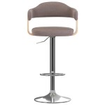 vidaXL Scaune de bar 2 buc. gri taupe lemn curbat și material textil vidaXL Scaune de bar 2 buc. gri taupe lemn curbat și material textil