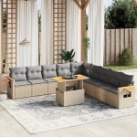 vidaXL Set canapele de grădină cu perne, 11 piese, bej, poliratan vidaXL Set canapele de grădină cu perne, 11 piese, bej, poliratan