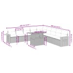 vidaXL Set canapele de grădină cu perne, 11 piese, bej, poliratan vidaXL Set canapele de grădină cu perne, 11 piese, bej, poliratan