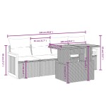 vidaXL Set canapele de grădină cu perne, 5 piese, bej, poliratan