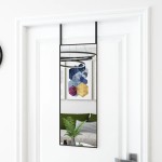 vidaXL Oglindă pentru ușă, negru, 30x80 cm, sticlă și aluminiu vidaXL Oglindă pentru ușă, negru, 30x80 cm, sticlă și aluminiu