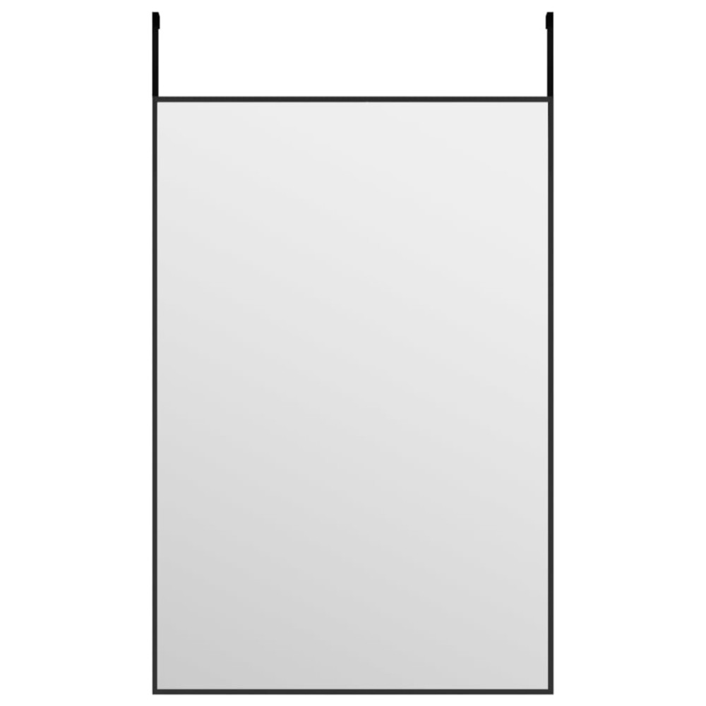 vidaXL Oglindă pentru ușă, negru, 40x60 cm, sticlă și aluminiu