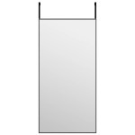 vidaXL Oglindă pentru ușă, negru, 40x80 cm, sticlă și aluminiu vidaXL Oglindă pentru ușă, negru, 40x80 cm, sticlă și aluminiu