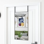 vidaXL Oglindă pentru ușă, negru, 40x80 cm, sticlă și aluminiu vidaXL Oglindă pentru ușă, negru, 40x80 cm, sticlă și aluminiu