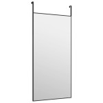 vidaXL Oglindă pentru ușă, negru, 40x80 cm, sticlă și aluminiu vidaXL Oglindă pentru ușă, negru, 40x80 cm, sticlă și aluminiu