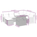 vidaXL Set mobilier de grădină cu perne, 8 piese, negru, poliratan vidaXL Set mobilier de grădină cu perne, 8 piese, negru, poliratan