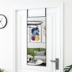 vidaXL Oglindă pentru ușă, negru, 40x100 cm, sticlă și aluminiu vidaXL Oglindă pentru ușă, negru, 40x100 cm, sticlă și aluminiu