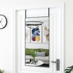 vidaXL Oglindă pentru ușă, negru, 50x100 cm, sticlă și aluminiu vidaXL Oglindă pentru ușă, negru, 50x100 cm, sticlă și aluminiu