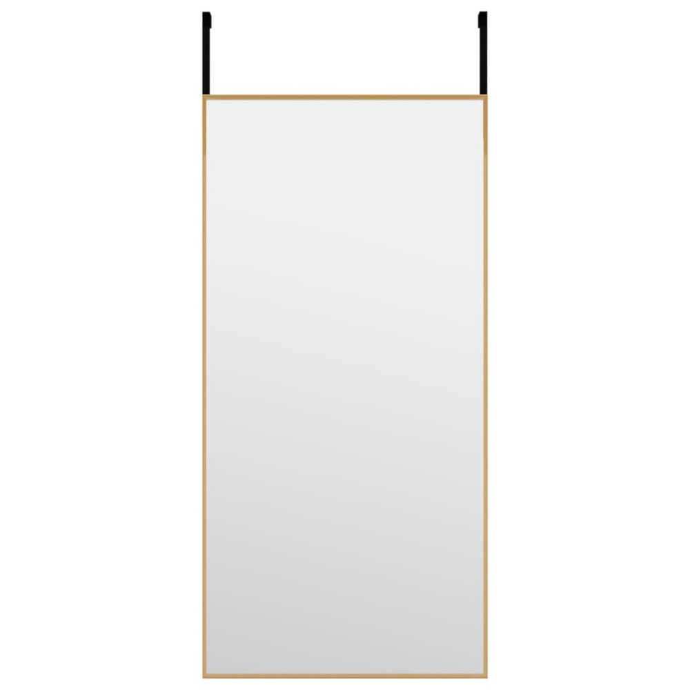 vidaXL Oglindă pentru ușă, auriu, 30x60 cm, sticlă și aluminiu