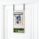 vidaXL Oglindă pentru ușă, auriu, 30x60 cm, sticlă și aluminiu vidaXL Oglindă pentru ușă, auriu, 30x60 cm, sticlă și aluminiu