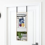 vidaXL Oglindă pentru ușă, auriu, 30x80 cm, sticlă și aluminiu vidaXL Oglindă pentru ușă, auriu, 30x80 cm, sticlă și aluminiu