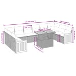 vidaXL Set canapele de grădină cu perne, 11 piese, bej, poliratan vidaXL Set canapele de grădină cu perne, 11 piese, bej, poliratan