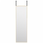 vidaXL Oglindă pentru ușă, auriu, 30x100 cm, sticlă și aluminiu vidaXL Oglindă pentru ușă, auriu, 30x100 cm, sticlă și aluminiu