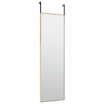 vidaXL Oglindă pentru ușă, auriu, 30x100 cm, sticlă și aluminiu vidaXL Oglindă pentru ușă, auriu, 30x100 cm, sticlă și aluminiu