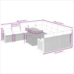 vidaXL Set canapele de grădină cu perne, 11 piese, bej, poliratan vidaXL Set canapele de grădină cu perne, 11 piese, bej, poliratan