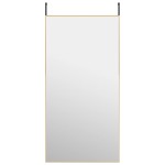 vidaXL Oglindă pentru ușă, auriu, 50x100 cm, sticlă și aluminiu vidaXL Oglindă pentru ușă, auriu, 50x100 cm, sticlă și aluminiu