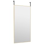 vidaXL Oglindă pentru ușă, auriu, 50x100 cm, sticlă și aluminiu vidaXL Oglindă pentru ușă, auriu, 50x100 cm, sticlă și aluminiu