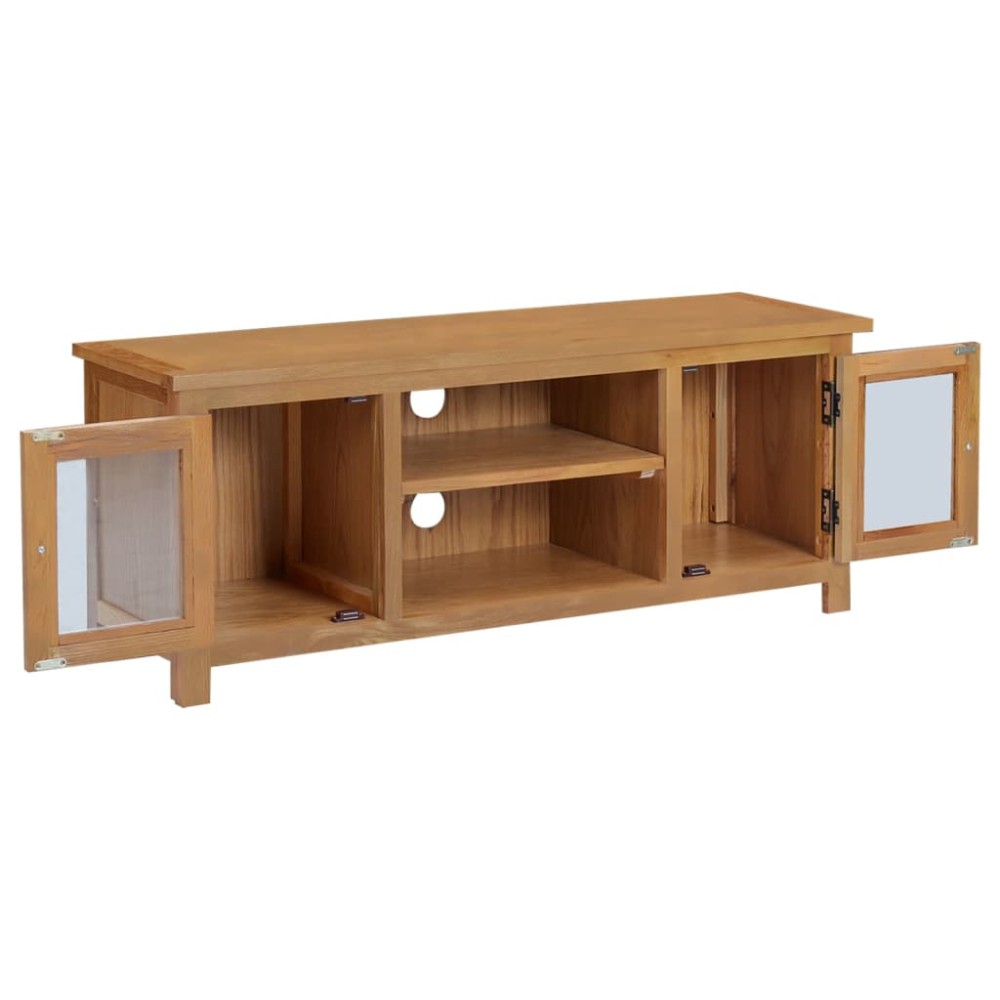 vidaXL Comodă TV, 110x35x44 cm, lemn masiv de stejar