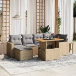 vidaXL Set canapele de grădină cu perne, 11 piese, gri, poliratan
