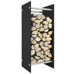 vidaXL Rastel lemne de foc negru 40x35x100 cm sticlă securizată vidaXL Rastel lemne de foc negru 40x35x100 cm sticlă securizată