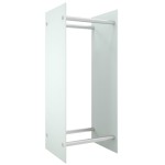 vidaXL Rastel lemne de foc alb 40x35x100 cm sticlă securizată vidaXL Rastel lemne de foc alb 40x35x100 cm sticlă securizată