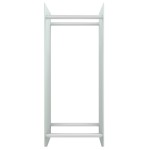 vidaXL Rastel lemne de foc alb 40x35x100 cm sticlă securizată vidaXL Rastel lemne de foc alb 40x35x100 cm sticlă securizată