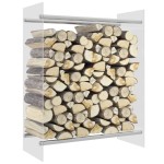 vidaXL Rastel lemne de foc transparent 80x35x100 cm sticlă securizată vidaXL Rastel lemne de foc transparent 80x35x100 cm sticlă securizată
