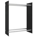 vidaXL Rastel lemne de foc negru 80x35x100 cm sticlă securizată vidaXL Rastel lemne de foc negru 80x35x100 cm sticlă securizată