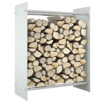 vidaXL Rastel lemne de foc, alb, 80x35x100 cm, sticlă securizată vidaXL Rastel lemne de foc, alb, 80x35x100 cm, sticlă securizată
