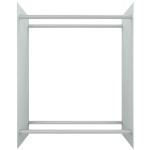vidaXL Rastel lemne de foc, alb, 80x35x100 cm, sticlă securizată vidaXL Rastel lemne de foc, alb, 80x35x100 cm, sticlă securizată
