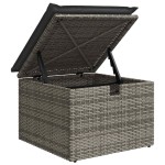 vidaXL Set mobilier grădină cu perne, 6 piese, gri, poliratan vidaXL Set mobilier grădină cu perne, 6 piese, gri, poliratan