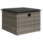 vidaXL Set mobilier grădină cu perne, 6 piese, gri, poliratan vidaXL Set mobilier grădină cu perne, 6 piese, gri, poliratan
