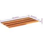 vidaXL Blat de masă, 120x60x(2,5-2,7) cm, lemn masiv acacia