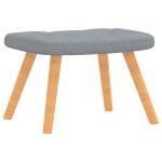 vidaXL Scaun de relaxare cu taburet, gri deschis, material textil vidaXL Scaun de relaxare cu taburet, gri deschis, material textil