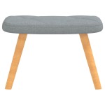 vidaXL Scaun de relaxare cu taburet, gri deschis, material textil vidaXL Scaun de relaxare cu taburet, gri deschis, material textil