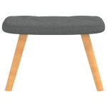 vidaXL Scaun de relaxare cu taburet, gri închis, textil vidaXL Scaun de relaxare cu taburet, gri închis, textil