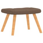 vidaXL Scaun de relaxare cu taburet, maro, material textil vidaXL Scaun de relaxare cu taburet, maro, material textil