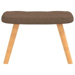 vidaXL Scaun de relaxare cu taburet, maro, material textil vidaXL Scaun de relaxare cu taburet, maro, material textil