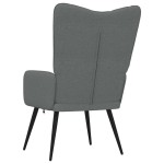 vidaXL Scaun de relaxare, gri închis, material textil