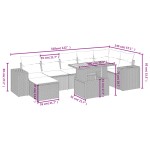 vidaXL Set mobilier de grădină cu perne, 8 piese, negru, poliratan vidaXL Set mobilier de grădină cu perne, 8 piese, negru, poliratan