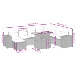 vidaXL Set mobilier de grădină cu perne, 9 piese, negru, poliratan vidaXL Set mobilier de grădină cu perne, 9 piese, negru, poliratan